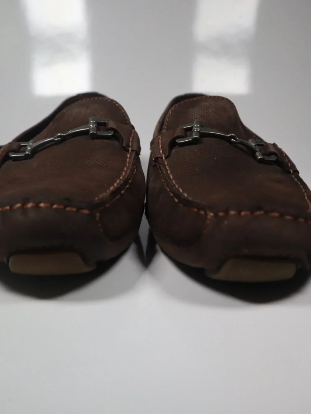 Cole Haan Wyatt Bit Driving Loafers Dark Chocolate Nubuck C37222 - Men’s 8.5M